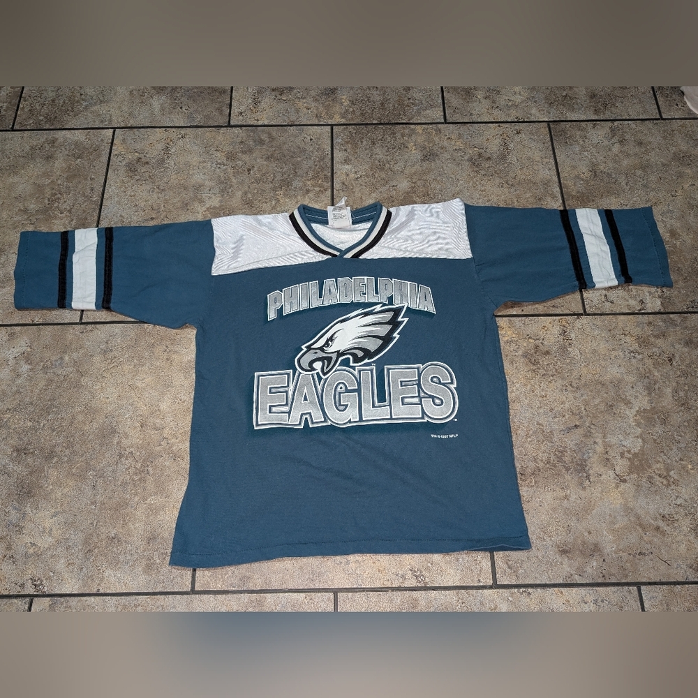 Philadelphia Eagles Vintage 1997 Tee/Jersey Boys 14/16 Ladies Medium Men's Small